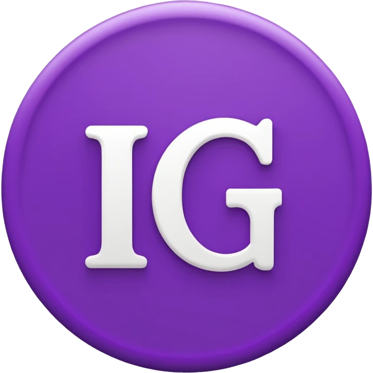 Purple circle 🟣 with letters iG in it emoji
