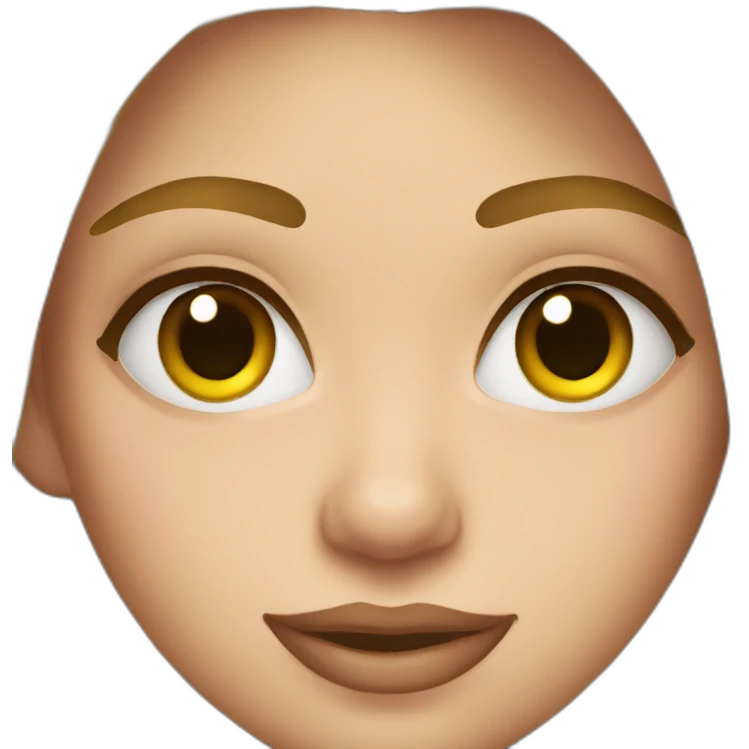 Fille avec un trai au sourcils emoji