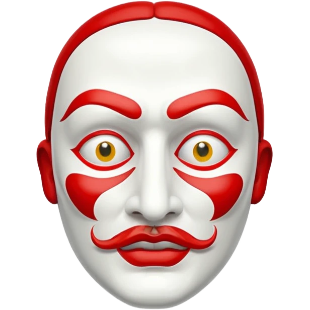 Money Heist, Dali mask, realistic emoji