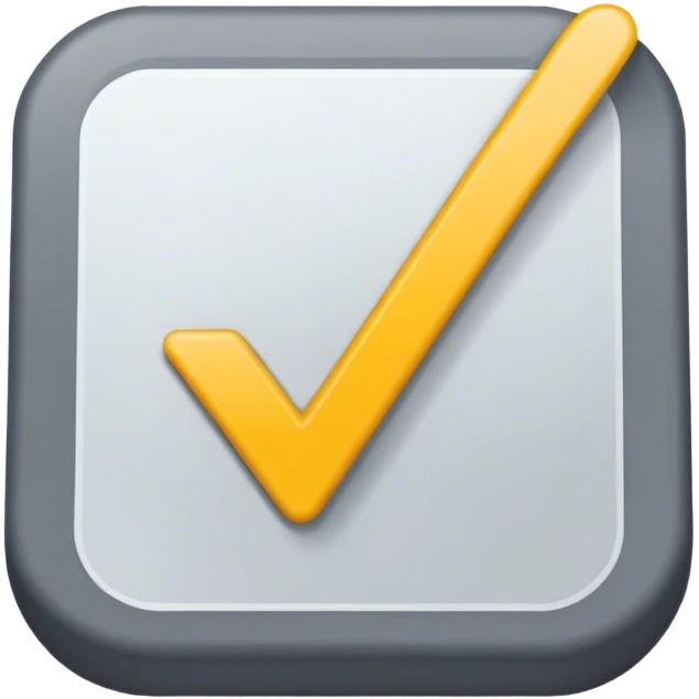 Check Mark in yellow Grey  emoji