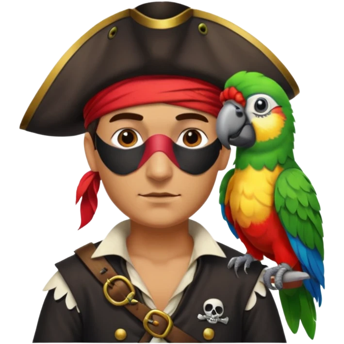 pirate and parrot emoji