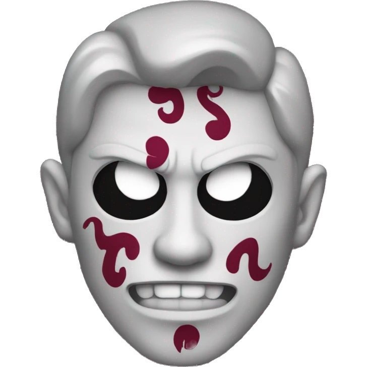 Evil Demon with a Burgundy paisley Bandana emoji