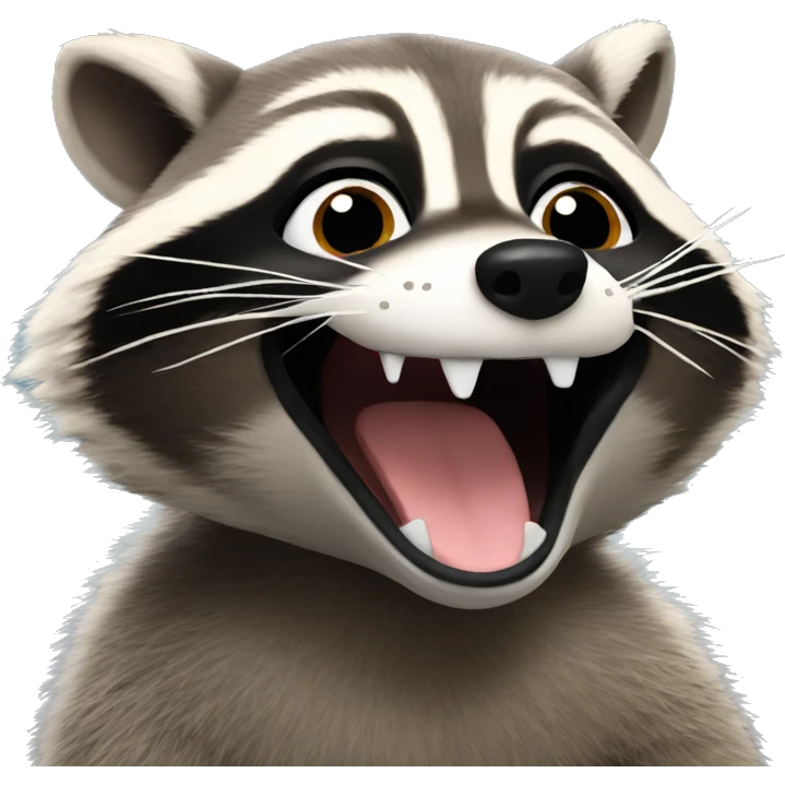 raccoon giggling  emoji