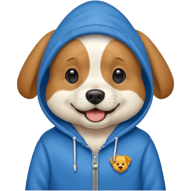 dog wearing hoodie emoji