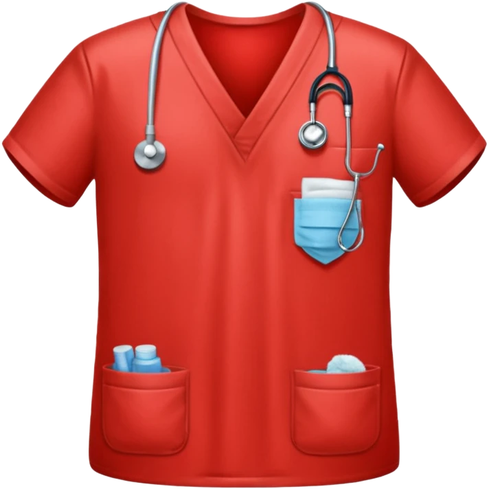 med scrub red emoji