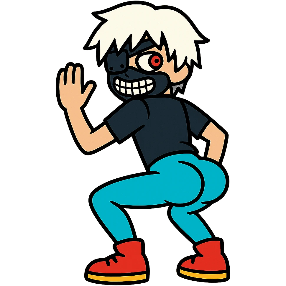 Kaneki from Tokyo Ghoul twerking emoji