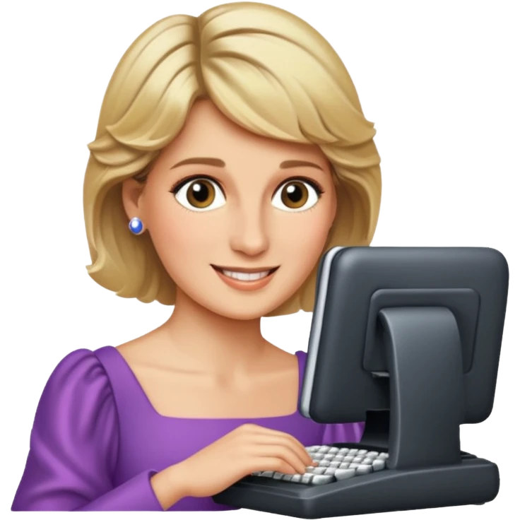 content face typing, Princess Diana emoji