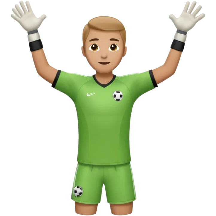 soccer goalkeeper full body arms out wide emoji