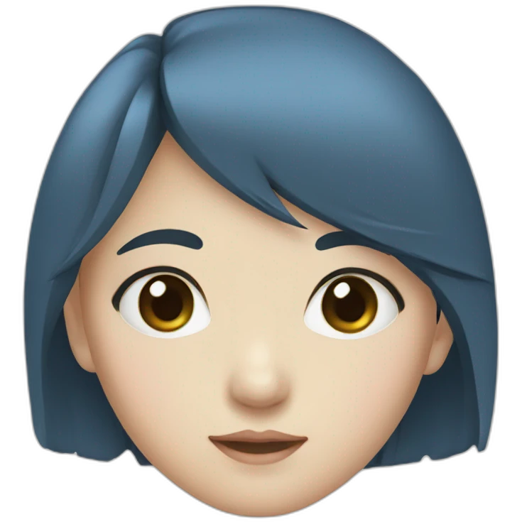 Korean girl blue eye emoji