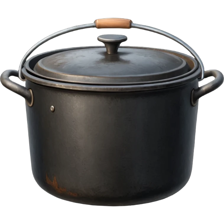 Black cooking pot  emoji