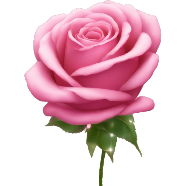 pink rose + sparkles emoji