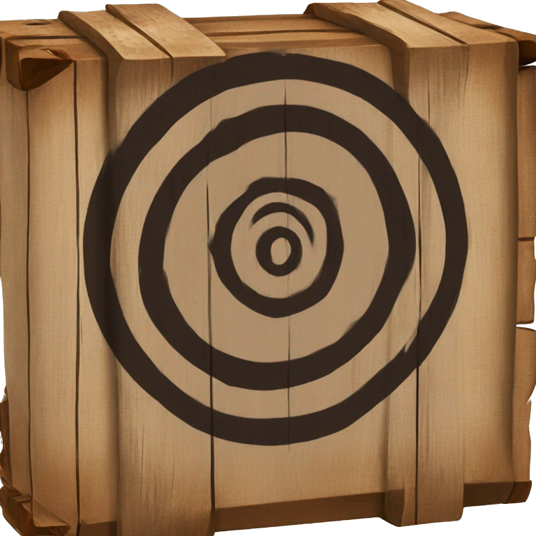 rusty crate with bullseye on it emoji