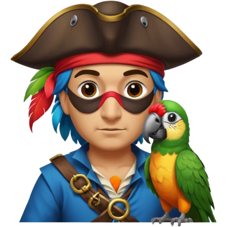 pirate and parrot emoji