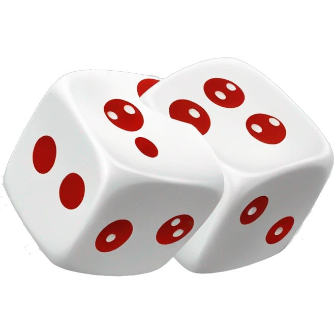  White dice and red dice  emoji