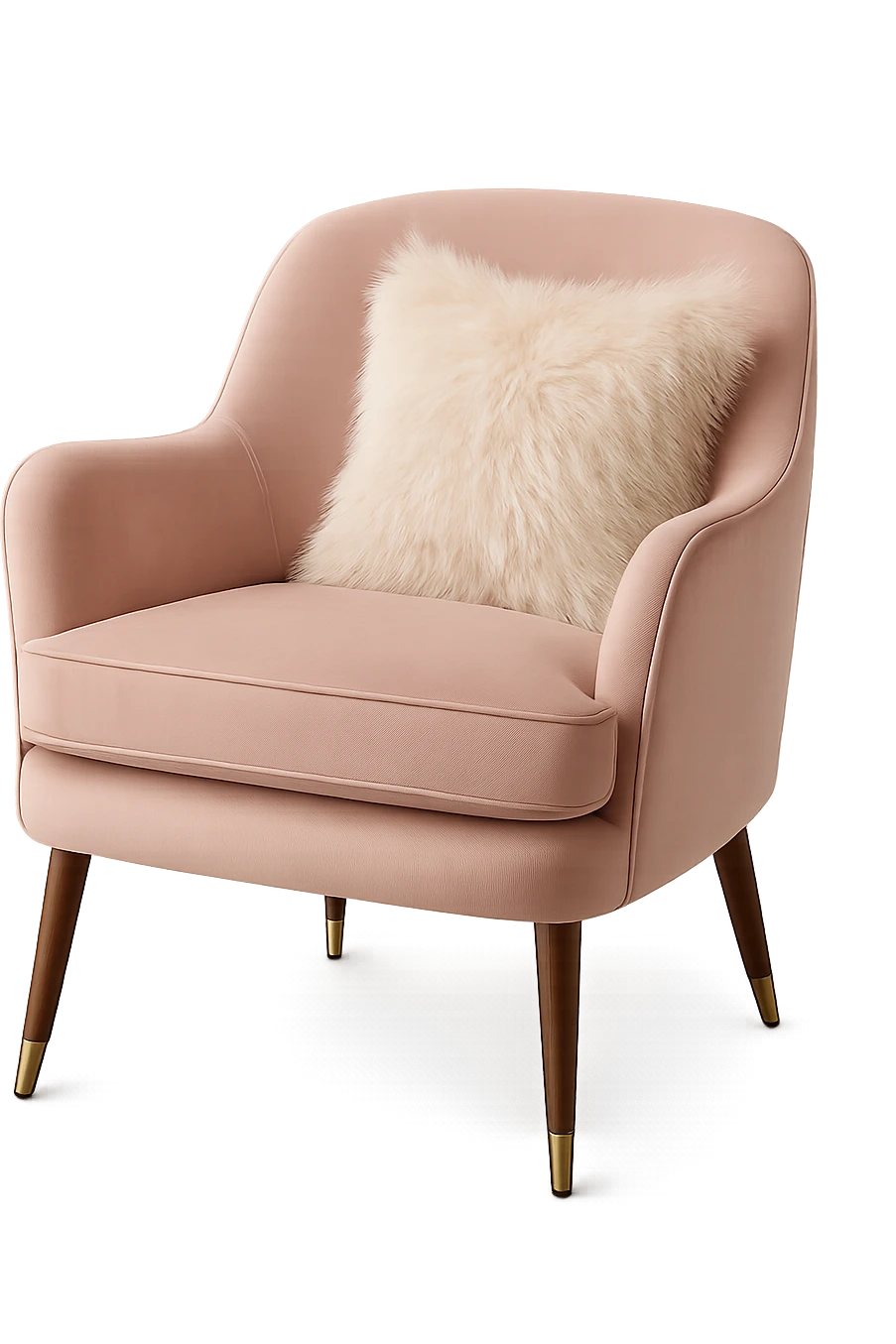 pink armchair with a fluffy pillow, elegant emoji