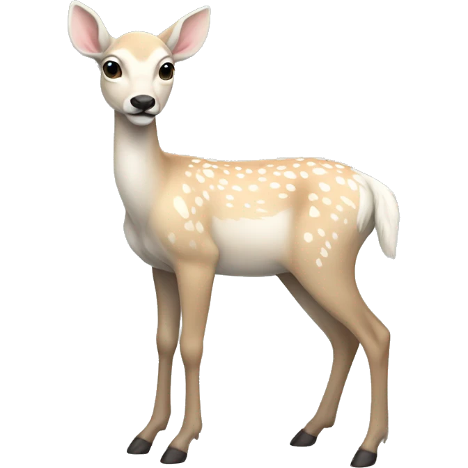 white fawn full body emoji