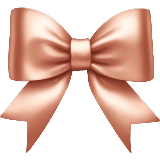 Rose gold bow emoji