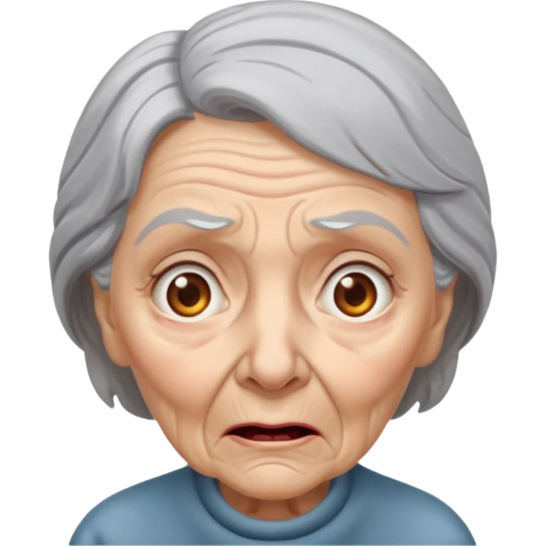 scared old lady emoji