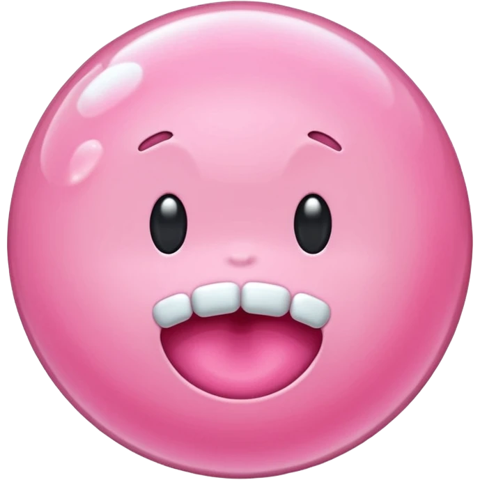 Pink bubble-gum emoji