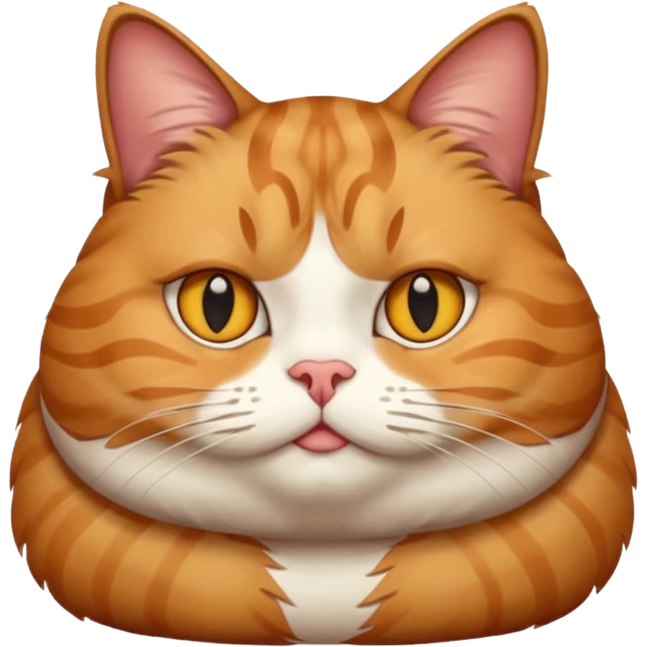 گربه ی چاقی با چشمان چپ emoji