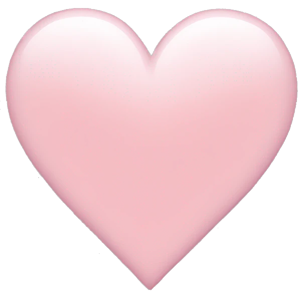 Light pink heart  emoji