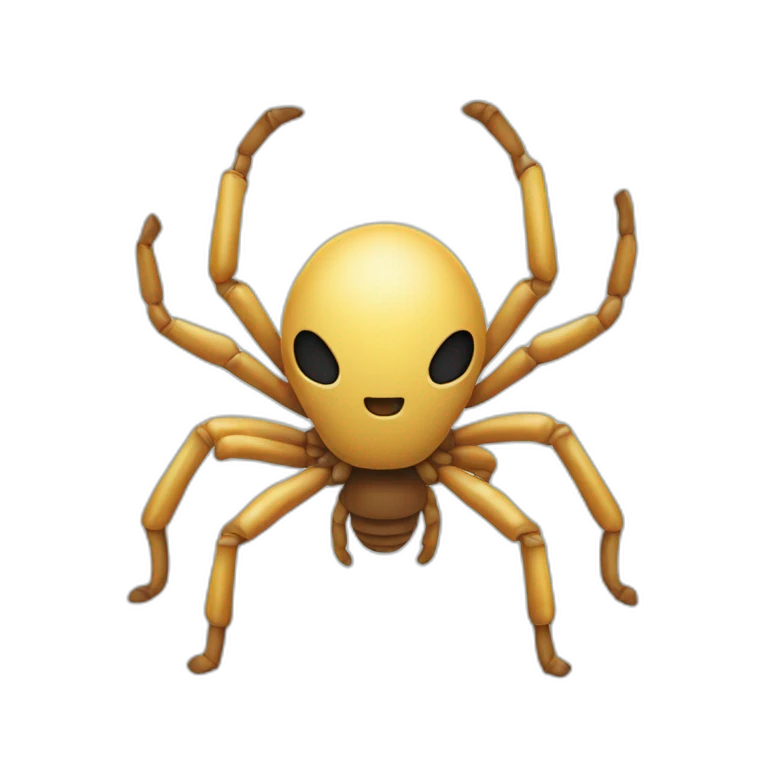 Un squelette sur une araignée emoji