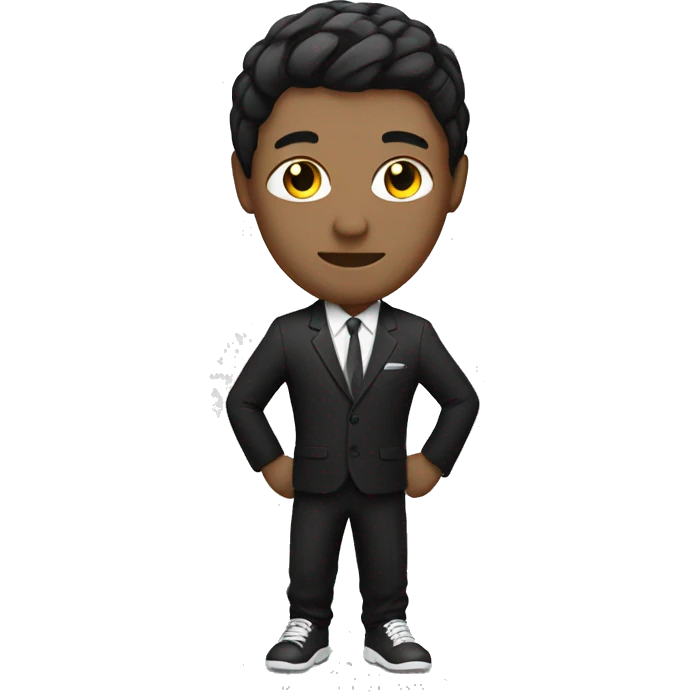 Handball player with a white and black suit emoji