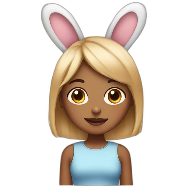 girl with bunny ears emoji