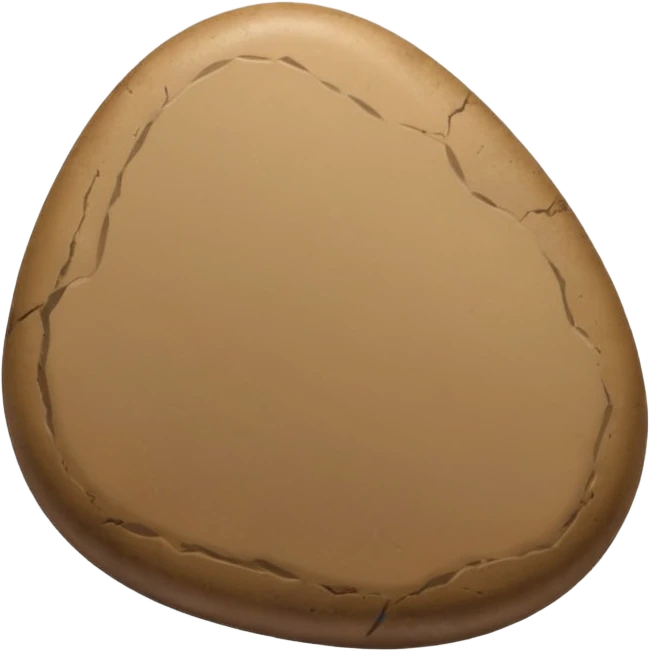 Smooth River Stone brown emoji