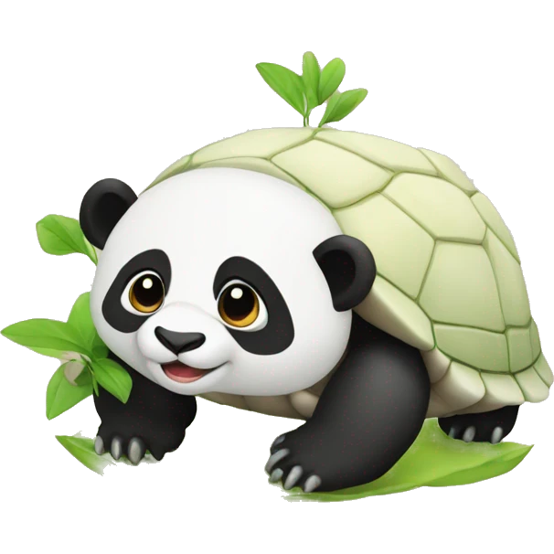 une tortue panda emoji