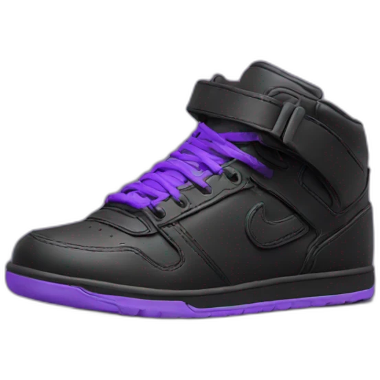 sneakers black and purple emoji