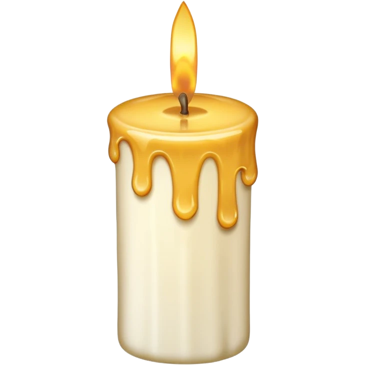 Thin and long Candle dripping wax  emoji
