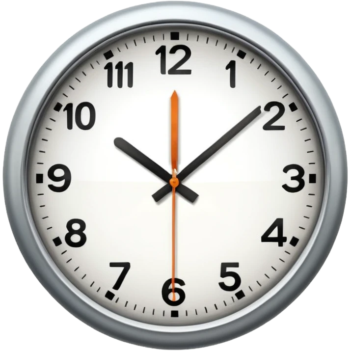 horloge avec la petite aiguille sur le 6 et la grande sur le 7 emoji