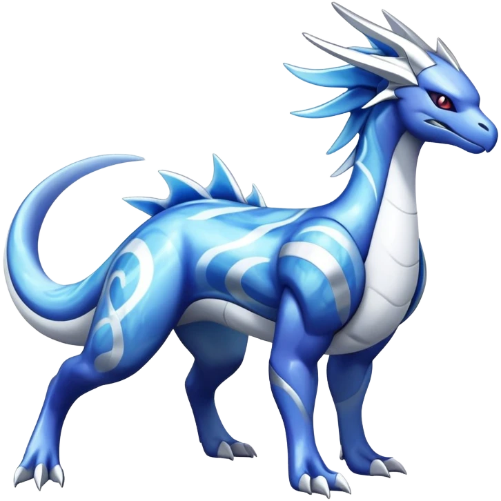 lugia-dialga-suicune-hybrid, marbled glass markings, full body emoji
