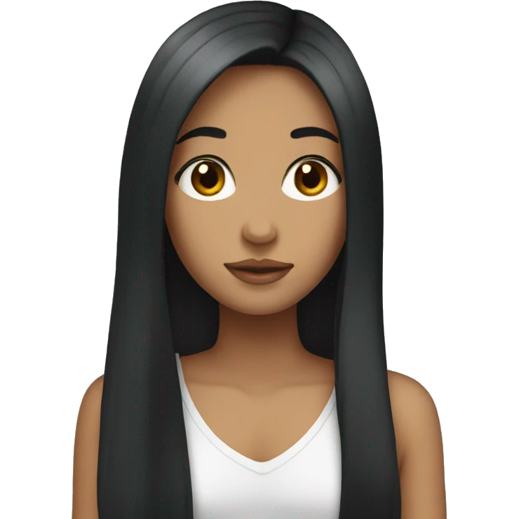 Girl with long black hair  emoji