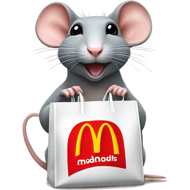 Rat selling McDonald’s ￼ emoji