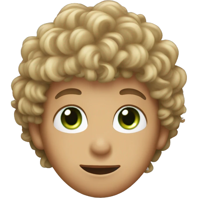 young boy with green eyes and dirty blonde curly hair having a witch hat on his head emoji