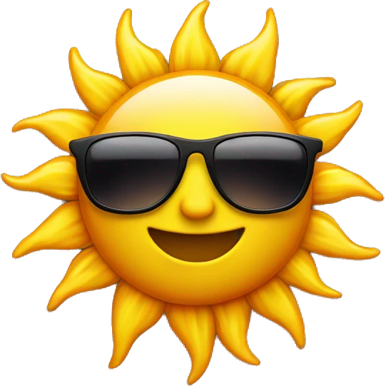 sun with sunglasses emoji