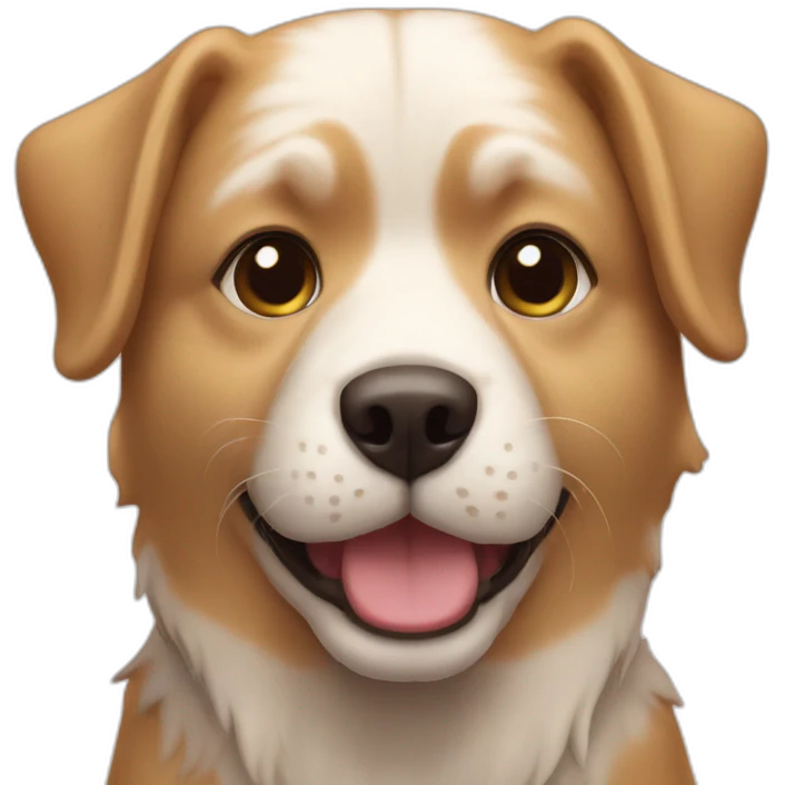 Chien sur un chat emoji