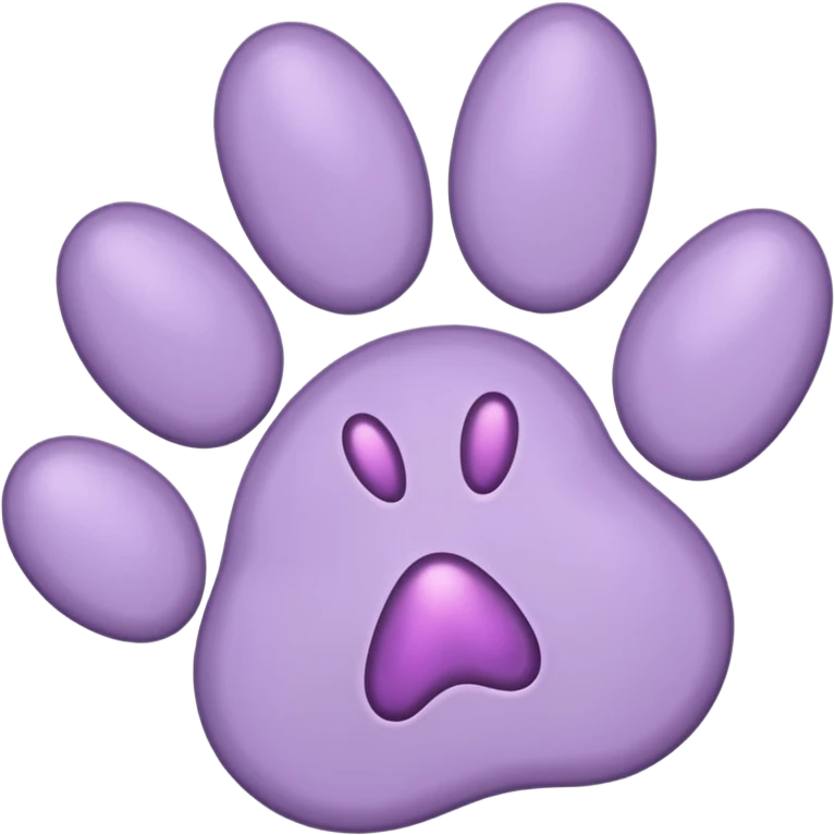 Lilac paw print emoji