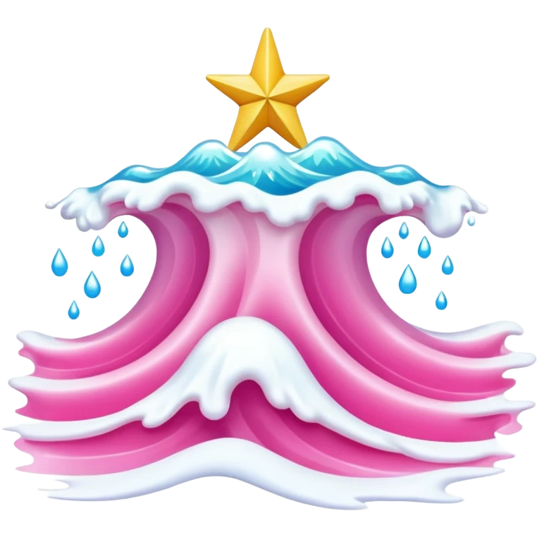 Beach waves with star in the middle (pink sea) emoji
