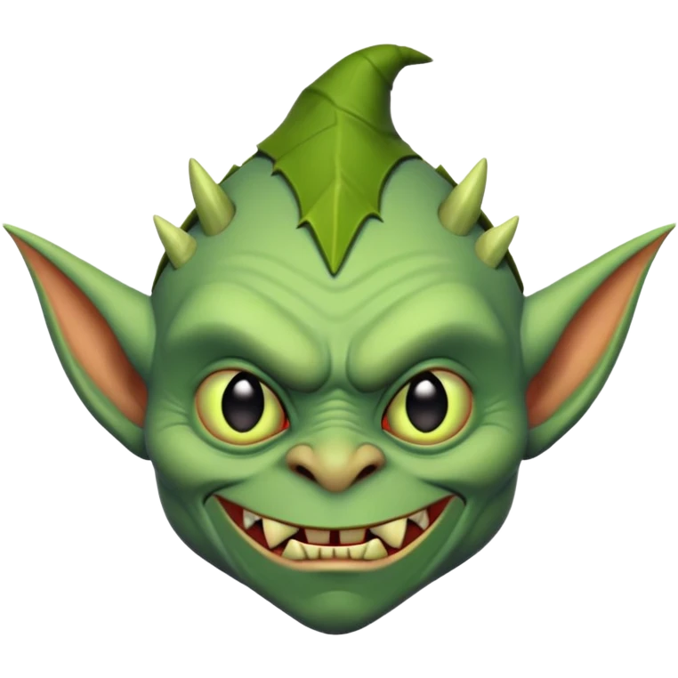 Mischievous, evil goblin creepy emoji