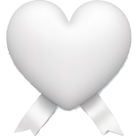 White heart with a ribbon around it  emoji