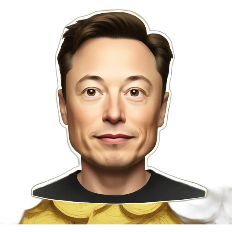 elon musk's face on cryptocurrency emoji