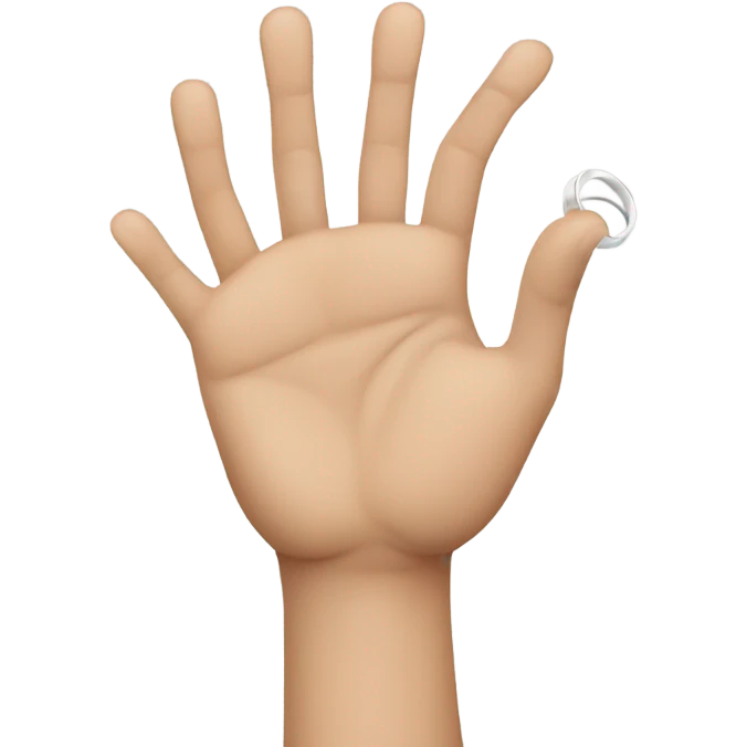 hand with ring finger flexe emoji