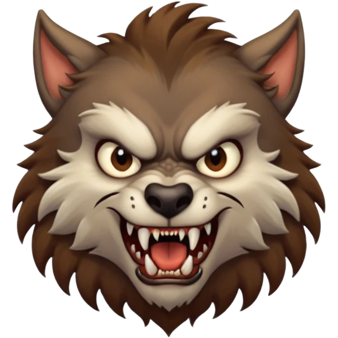 Create an emoji of Werewolf half bodied emoji