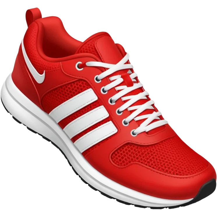 fast shoes, red and white emoji