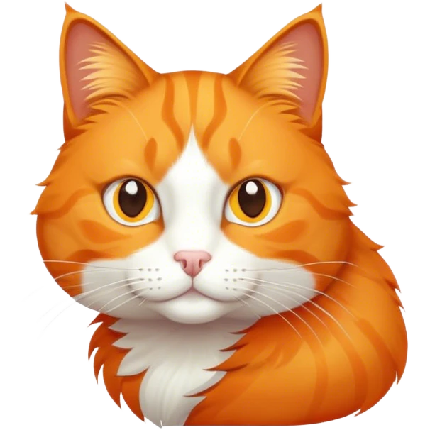 Eine orange Katze mir weissen augen emoji