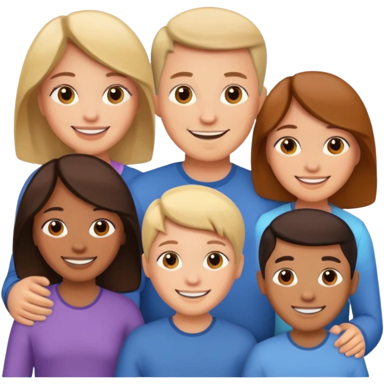 Family of six emoji
