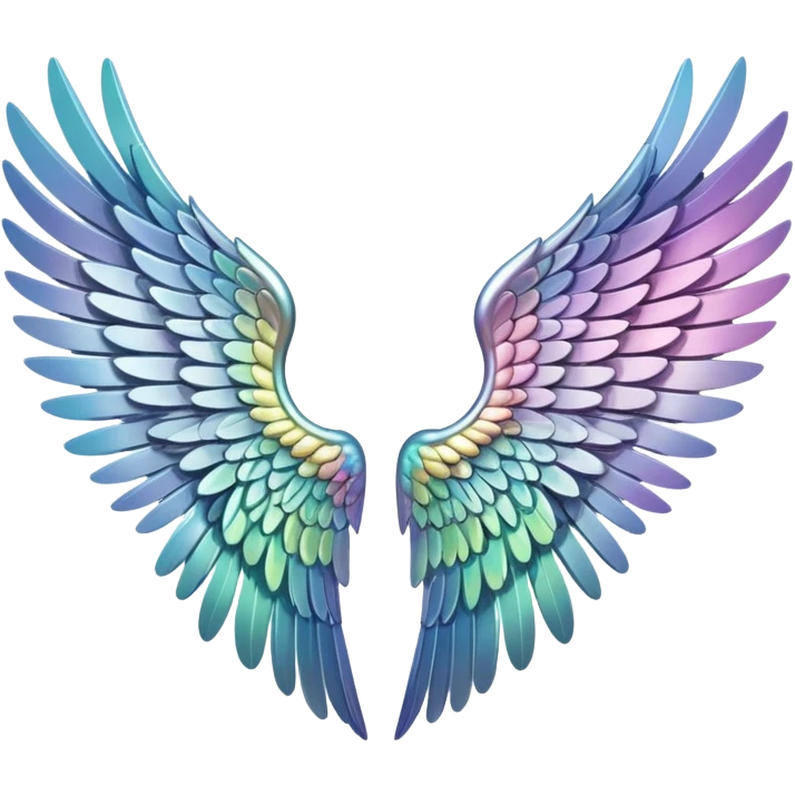 iridescent angel wings emoji